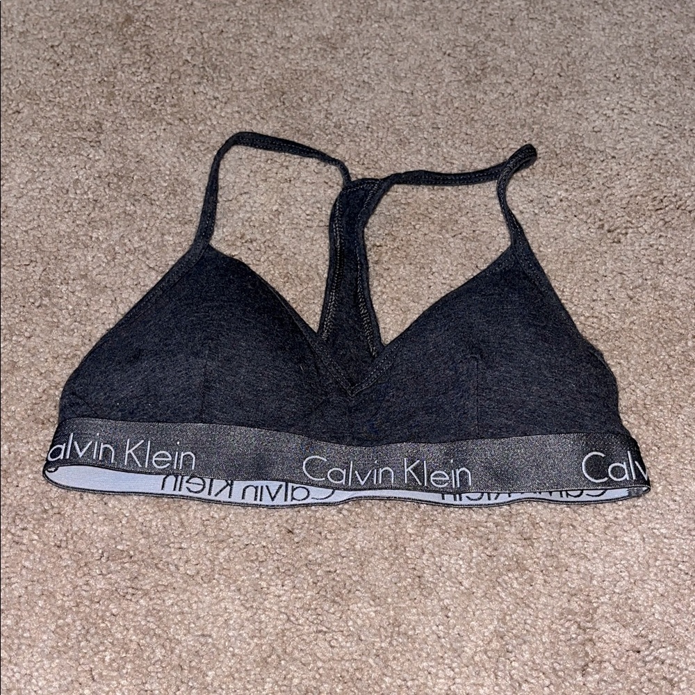 Calvin Klein Charcoal Gray Bralette